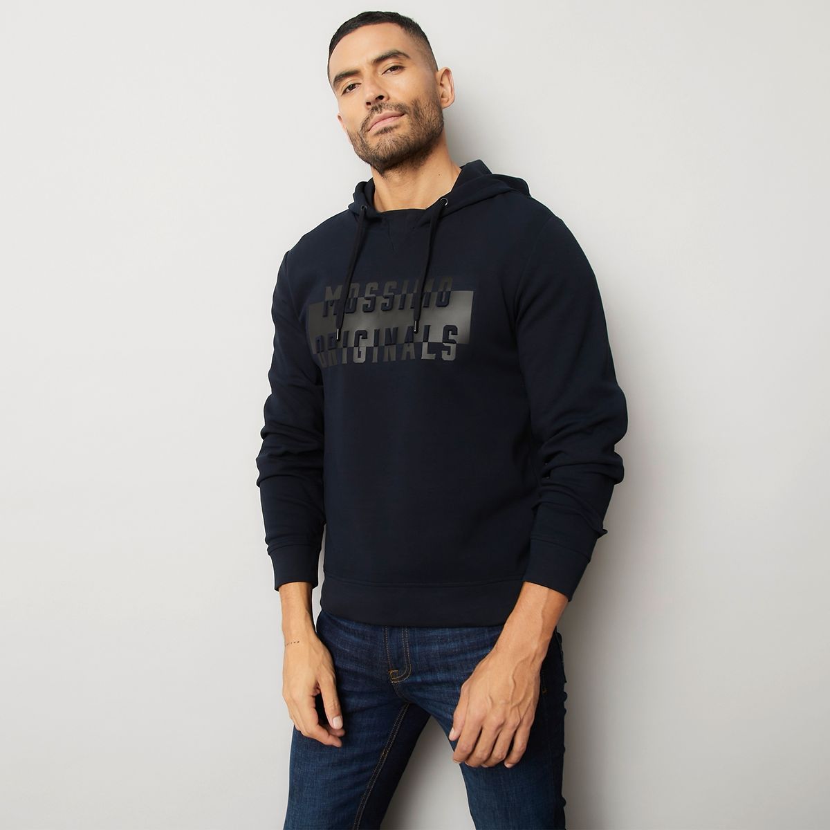 MOSSIMO - Polerón Con Gorro Algodón Hombre Mossimo