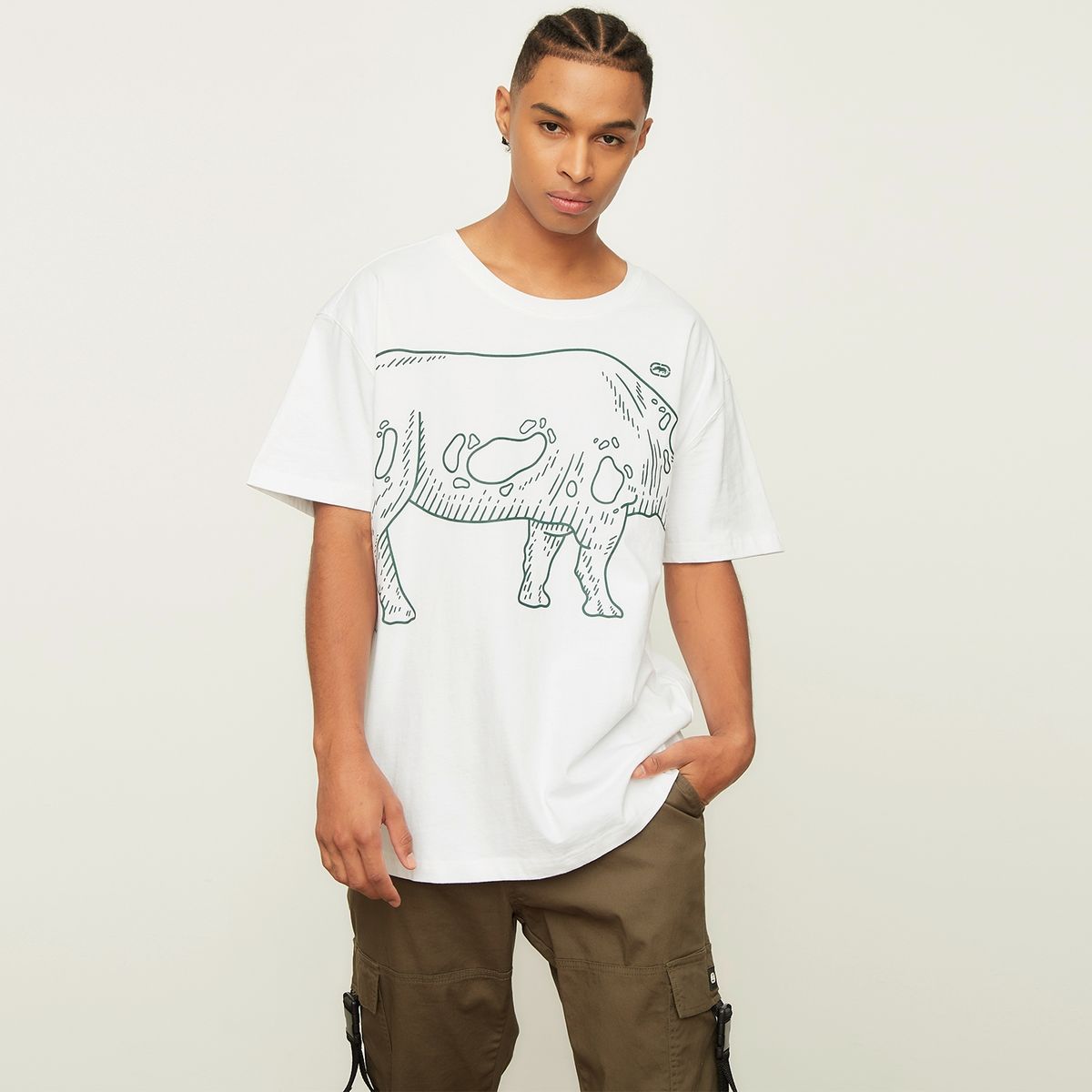 ECKO - Polera Manga Corta Oversize Fit Hombre Ecko