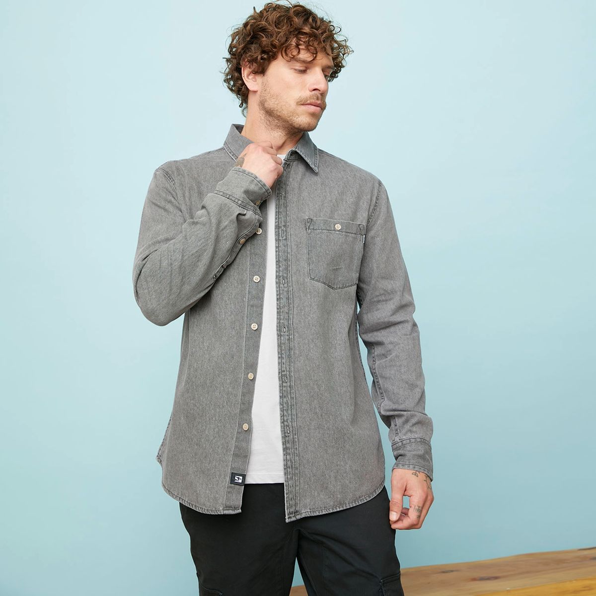 DOO AUSTRALIA - Camisa Casual Manga Larga Algodón Regular Fit Hombre Doo Australia