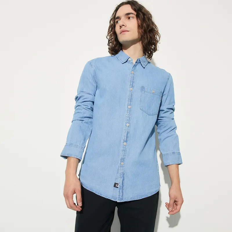DOO AUSTRALIA - Camisa Casual Manga Larga Algodón Regular Fit Hombre Doo Australia