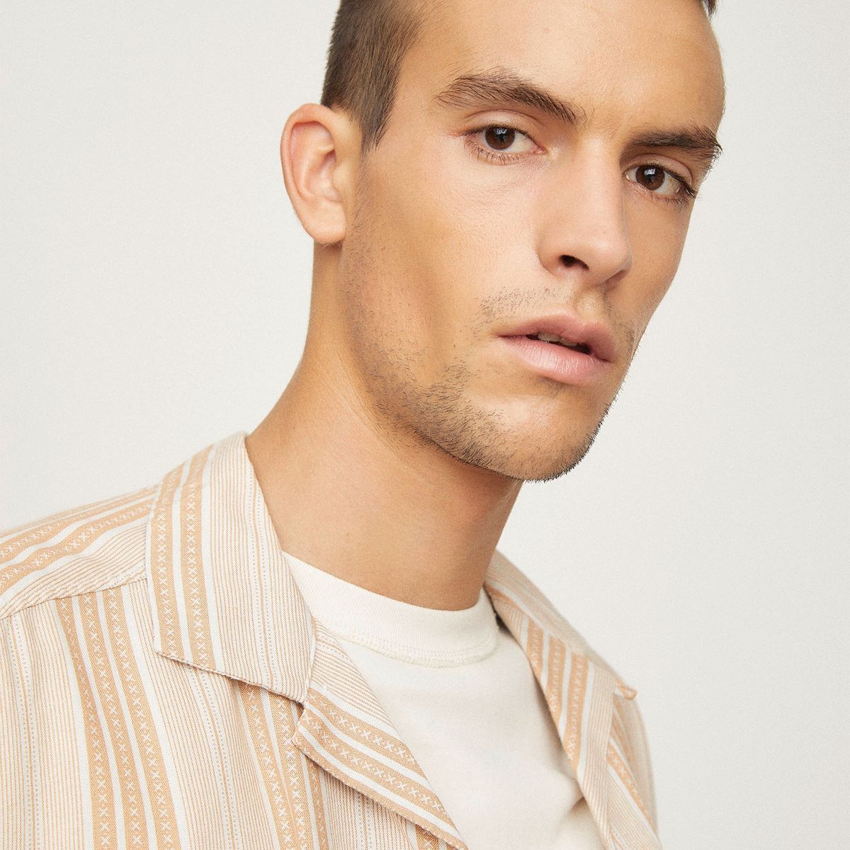 AMERICANINO - Camisa Casual Manga Corta Viscosa Hombre Americanino