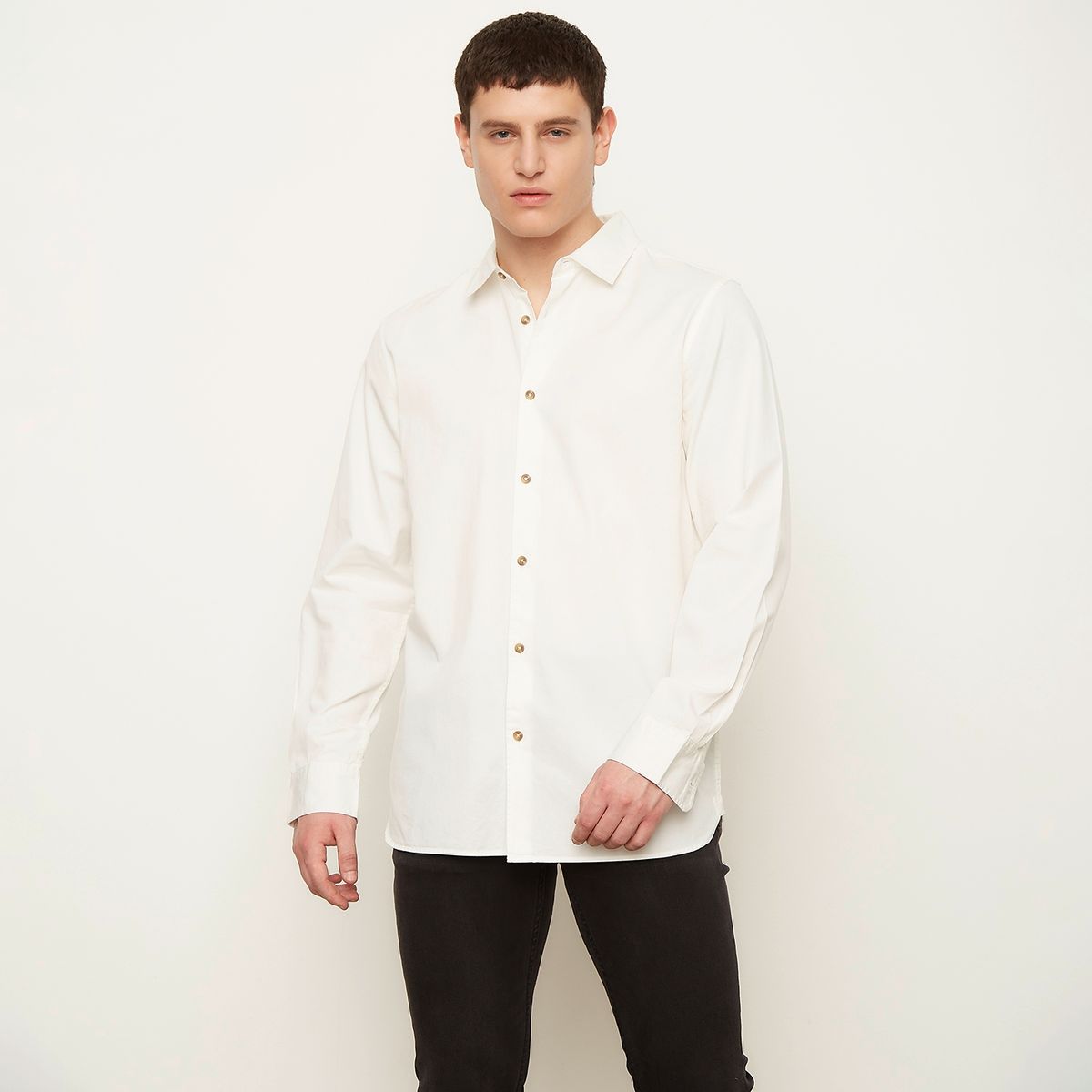 AMERICANINO - Camisa Casual Manga Larga Algodón Hombre Americanino