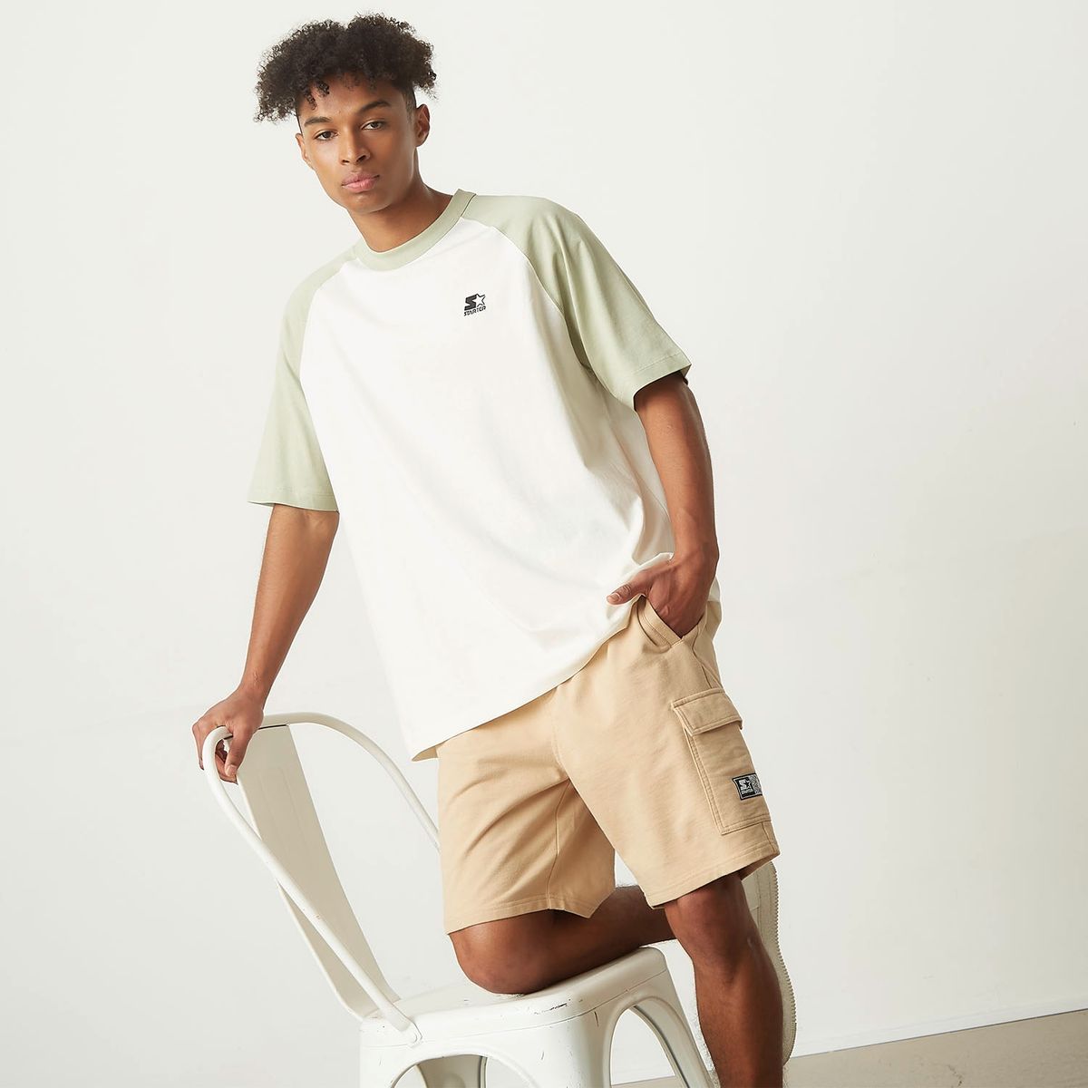 STARTER - Polera Manga Corta Hombre Raglan Starter