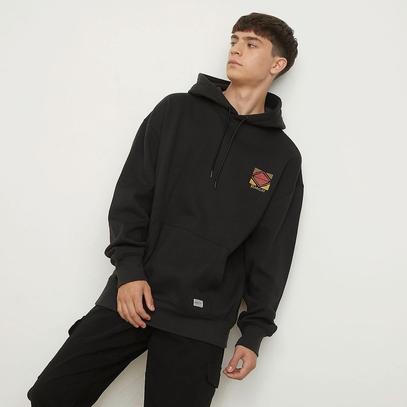 BEARCLIFF - Polerón Hoodie Oversize Fit Algodón Hombre Bearcliff