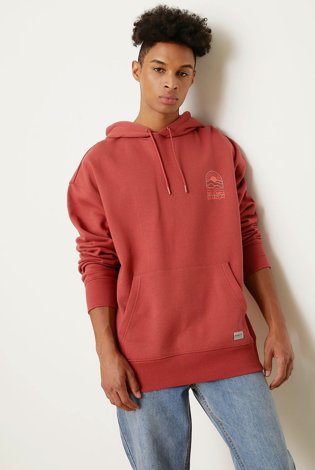BEARCLIFF - Polerón Hoodie Oversize Fit Algodón Hombre Bearcliff