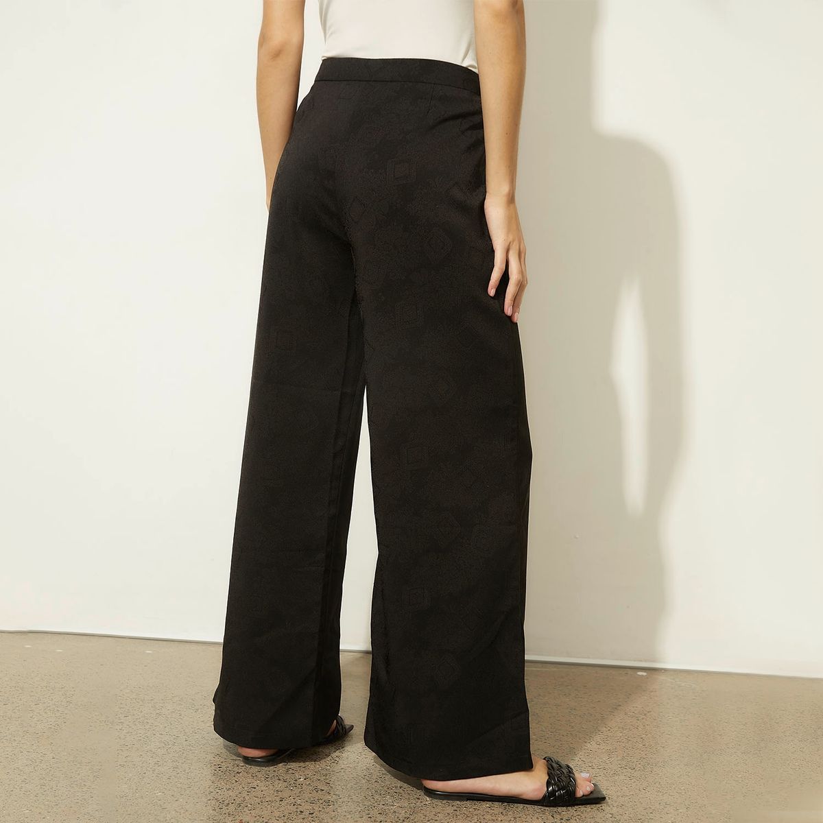 BASEMENT - Pantalón Palazzo Tiro Medio Mujer Basement