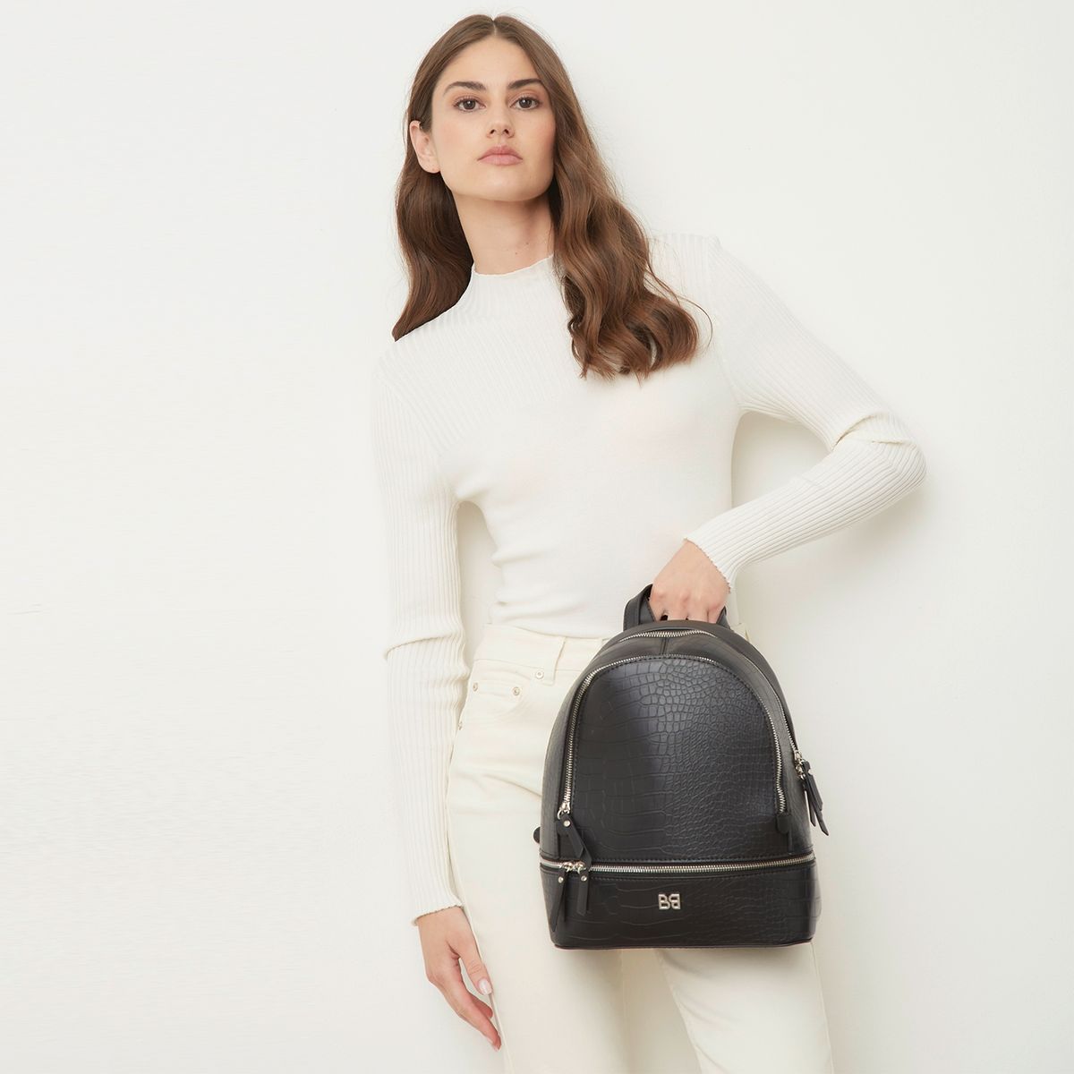 BASEMENT - Mochila Negra Mujer Basement