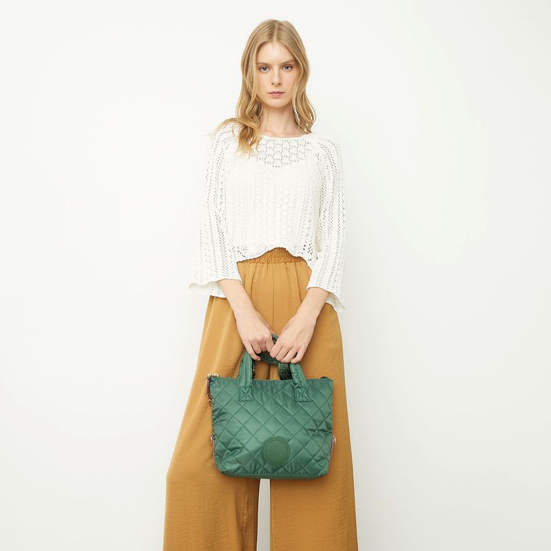 BENETTON - Bandolera Negra Mujer Benetton