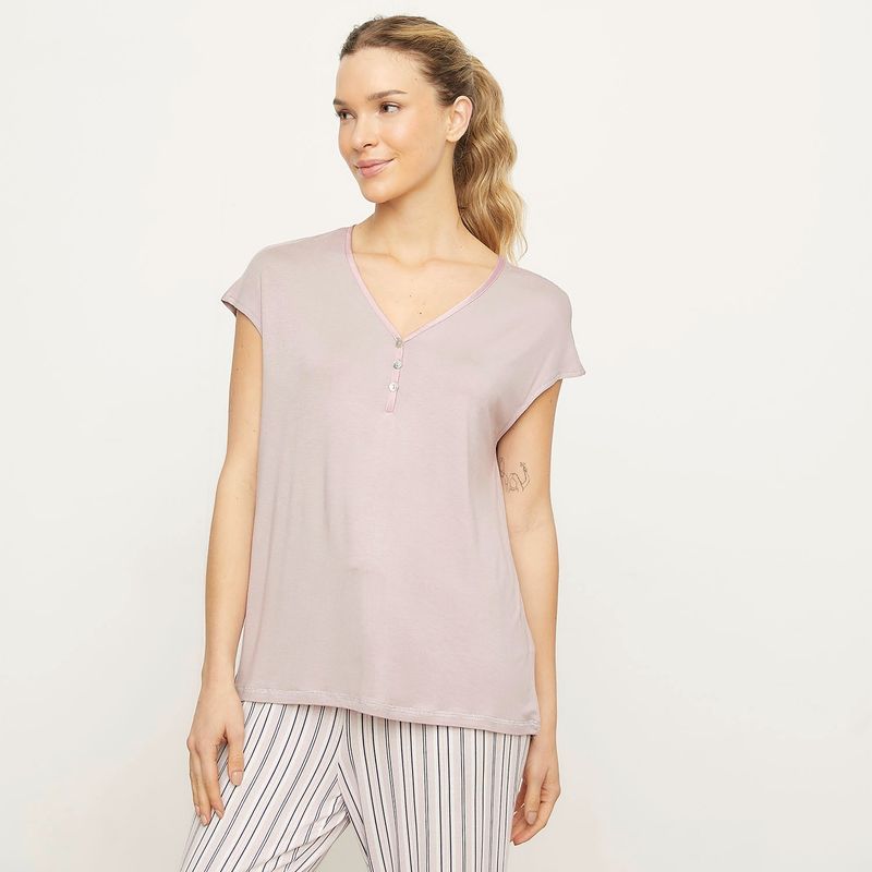 UNIVERSITY CLUB - Polera Pijama Mujer University Club