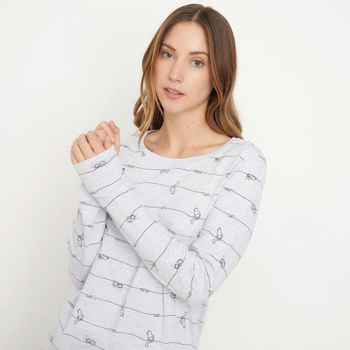 SYBILLA - Polera Pijama Mujer Sybilla