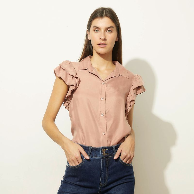BASEMENT - Blusa Manga Corta Mujer Basement