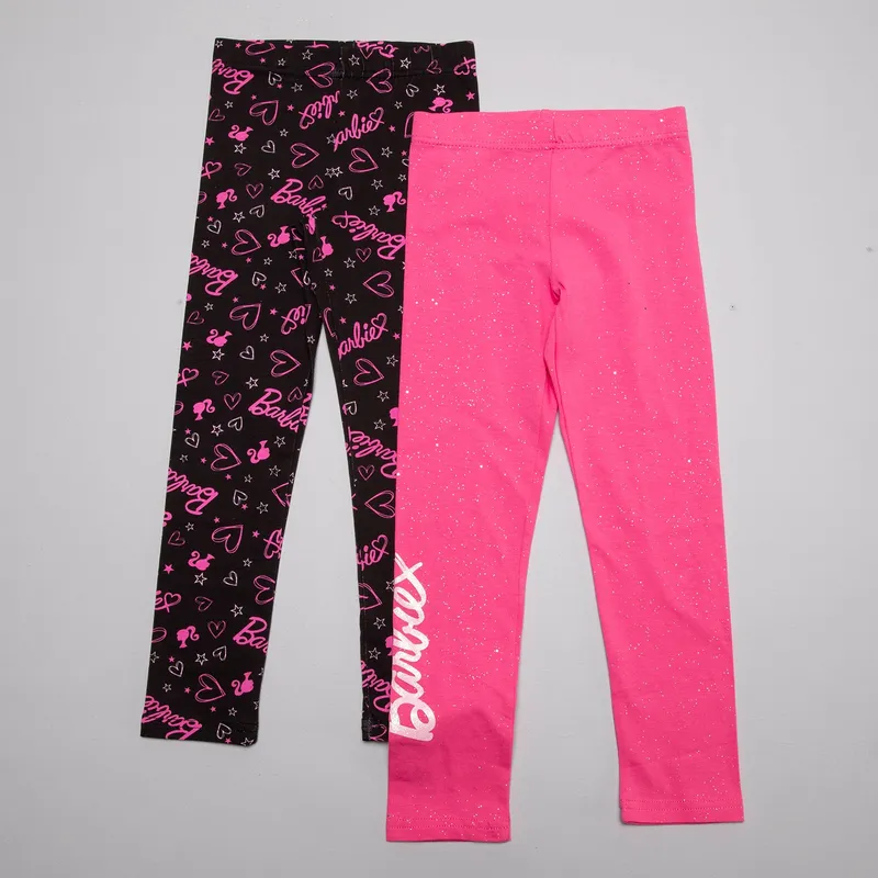 BARBIE - Calza Niña Pack De 2 Unidades Algodón Cintura Elásticada Barbie