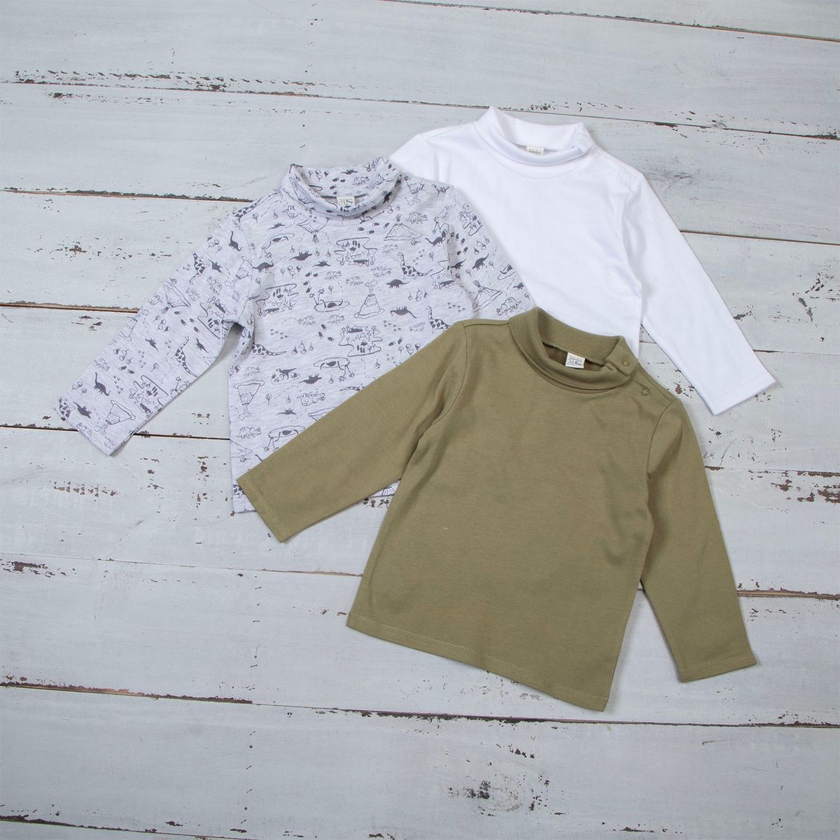 YAMP - Pack De 3 Unidades Beatle Bebé Niño Algodón Con Cuello Yamp