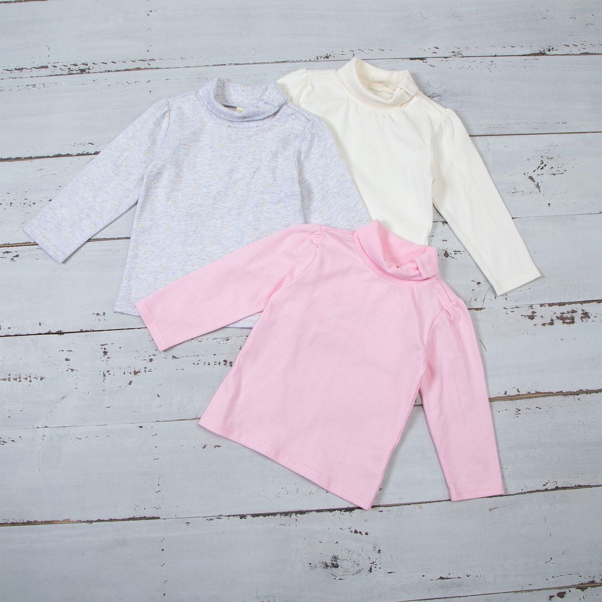 YAMP - Pack De 3 Unidades Beatle Bebé Niña Algodón Con Cuello Yamp