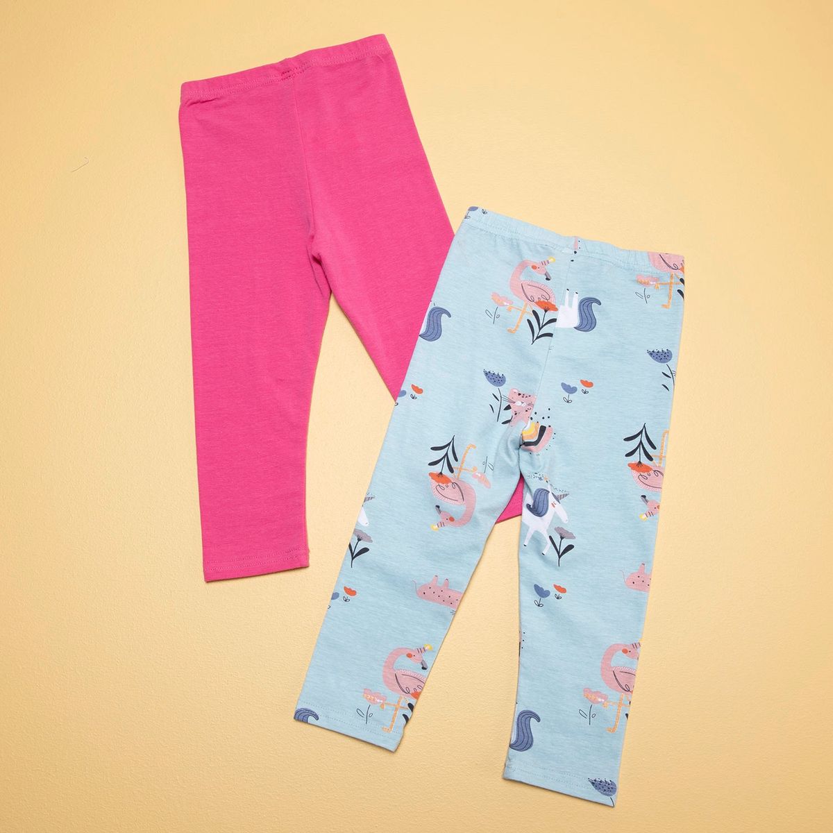 YAMP - Calza Bebé Niña Pack De 2 Unidades Algodón Cintura Elásticada Yamp