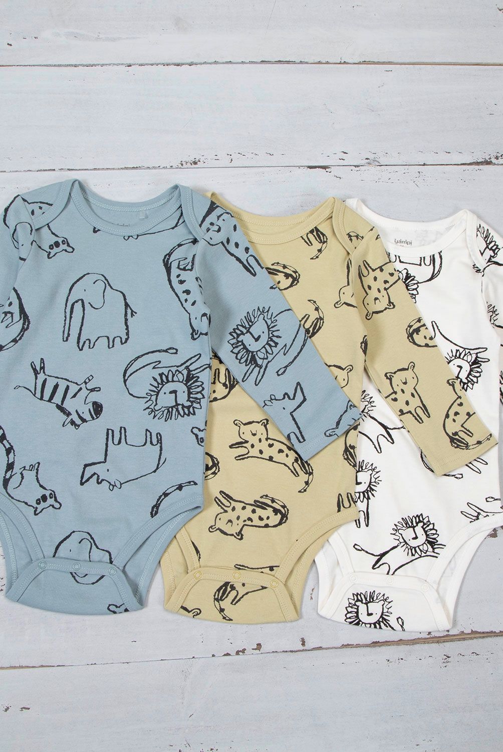 YAMP - Body Bebé Niño Pack De 3 Unidades Algodón Yamp