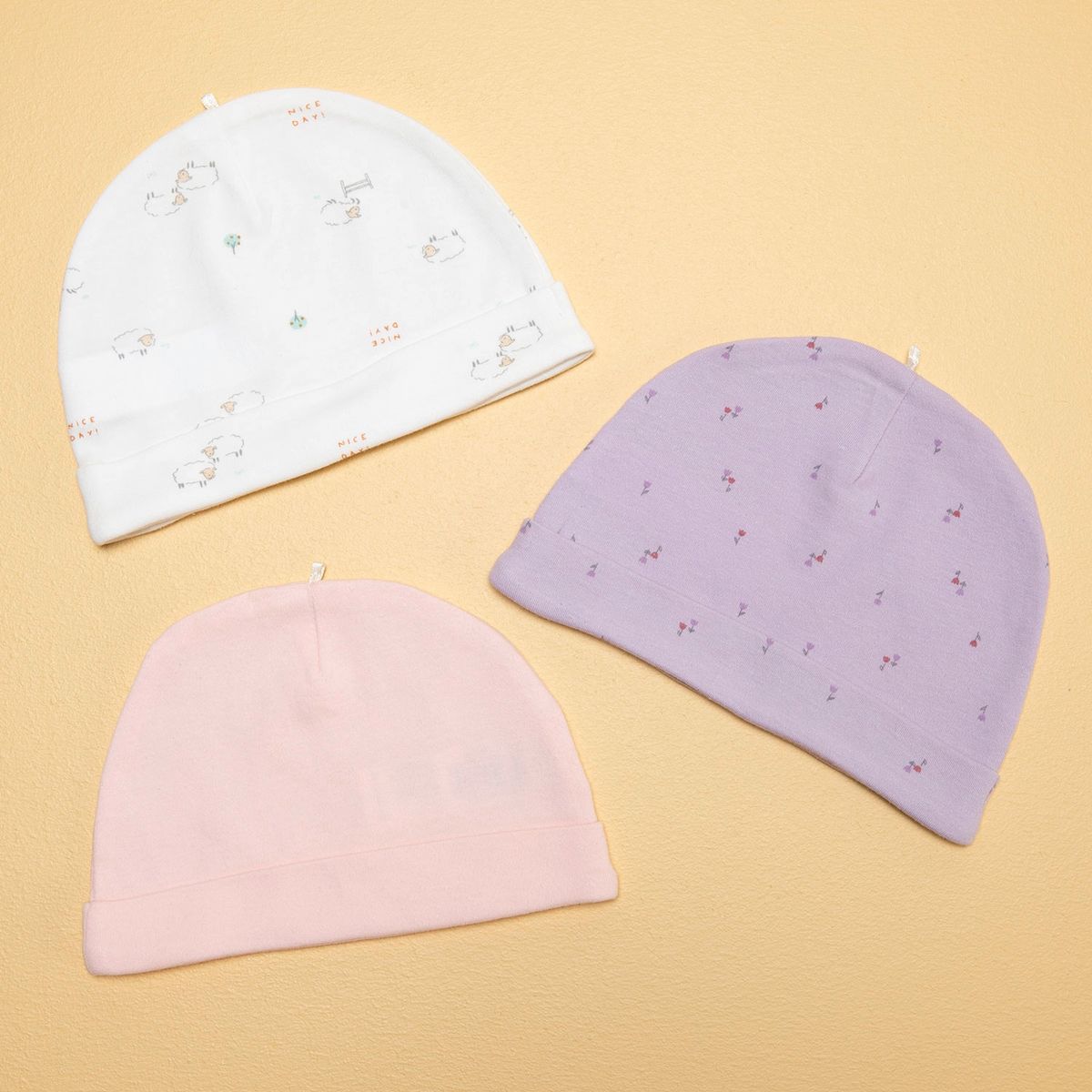 YAMP - Gorro Bebé Niña Pack De 3 Unidades Algodón Yamp