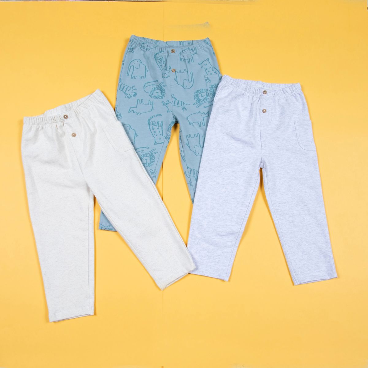 YAMP - Pantalón Pack De 3 Unidades Algodón Bebé Niño Yamp