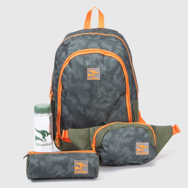 DOO AUSTRALIA - Mochila Juvenil Malibu + Banano + Estuche + Botella Doo Australia