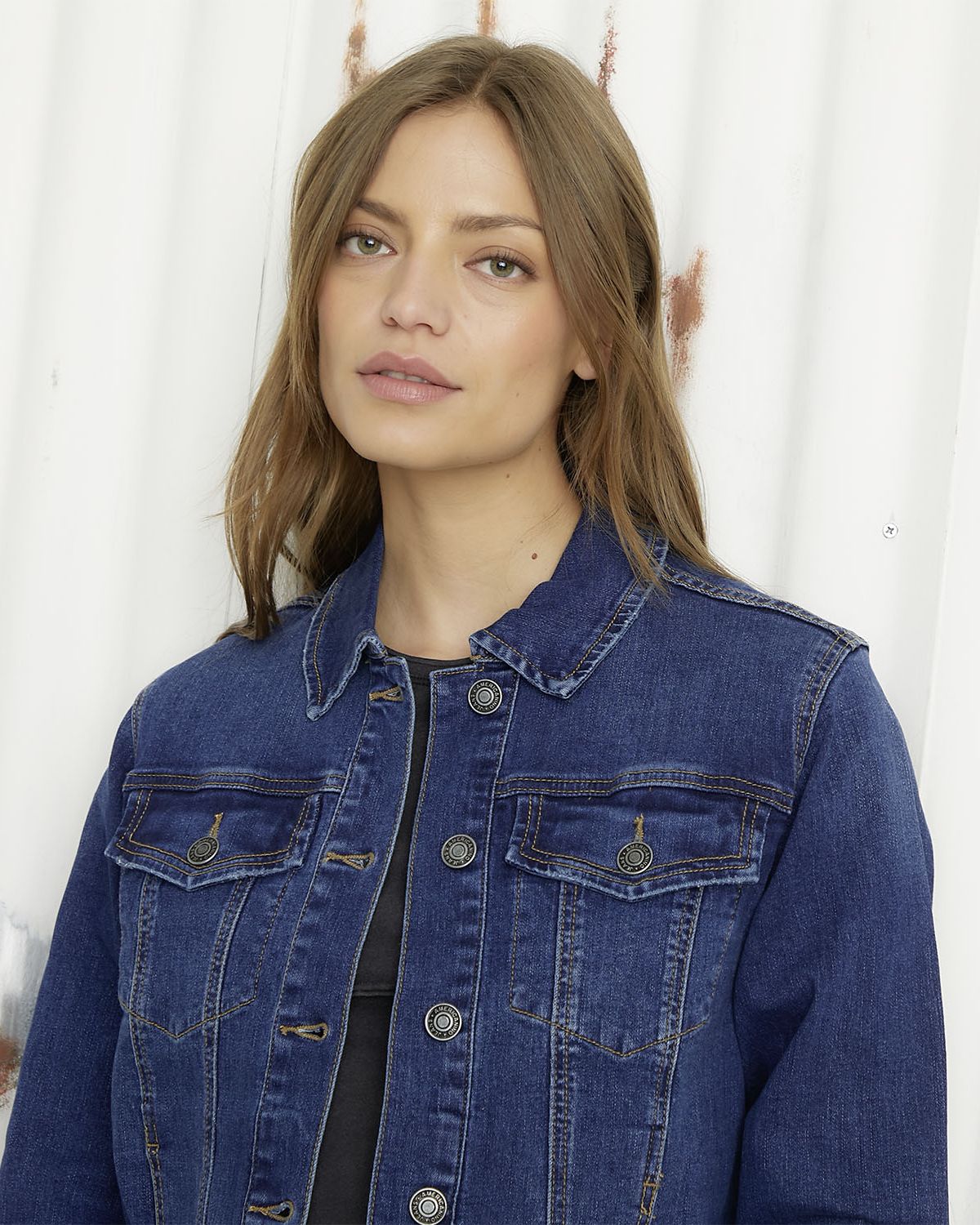 Mezclilla Larga Chaquetas De Jeans Mujer Falabella Chaqueta Jeans