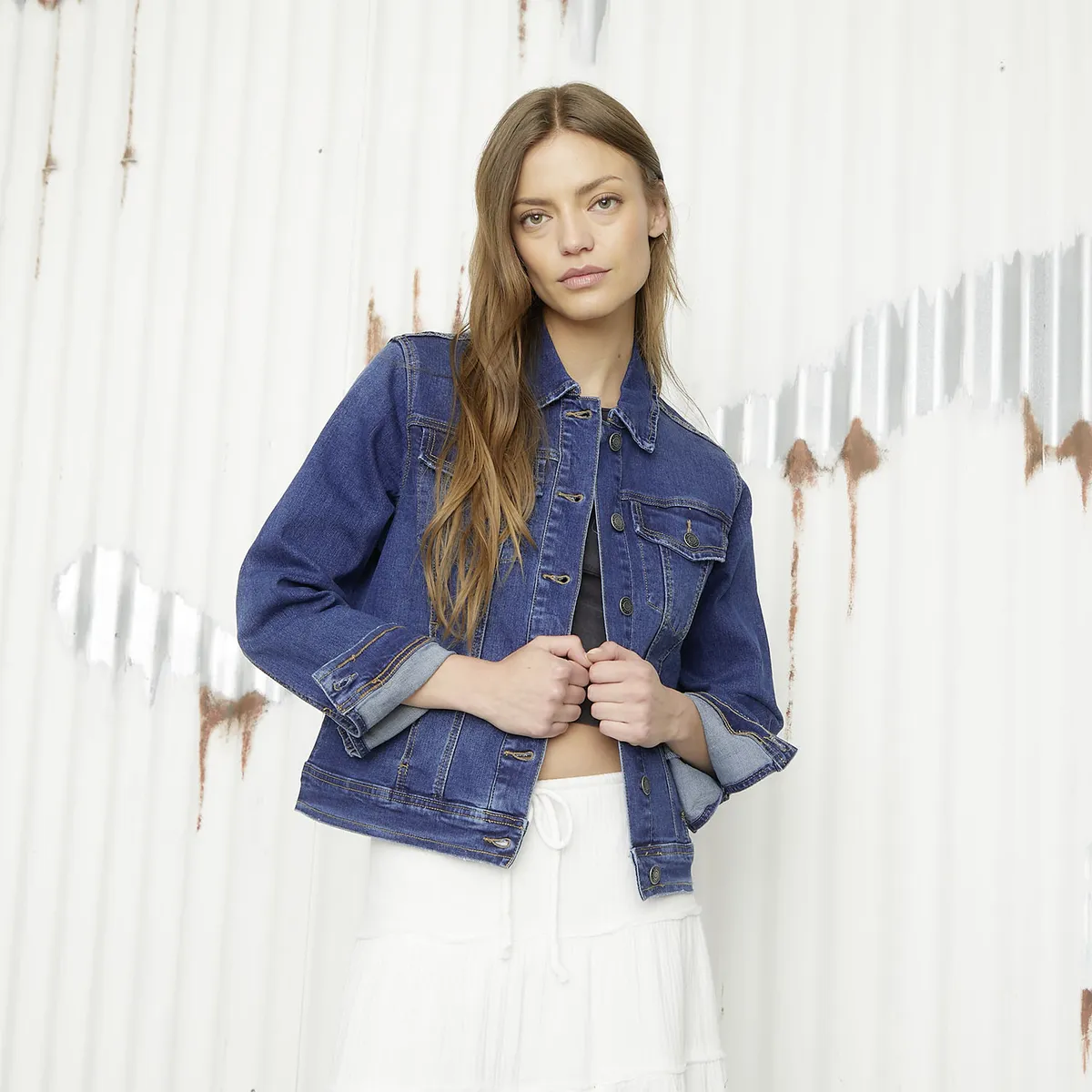 AMERICANINO - Chaqueta Jeans Mujer Americanino Regular Fit