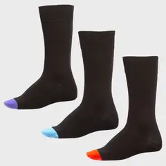 BASEMENT - Calcetines Largos Algodón Diseño con Puntera de Color Hombre