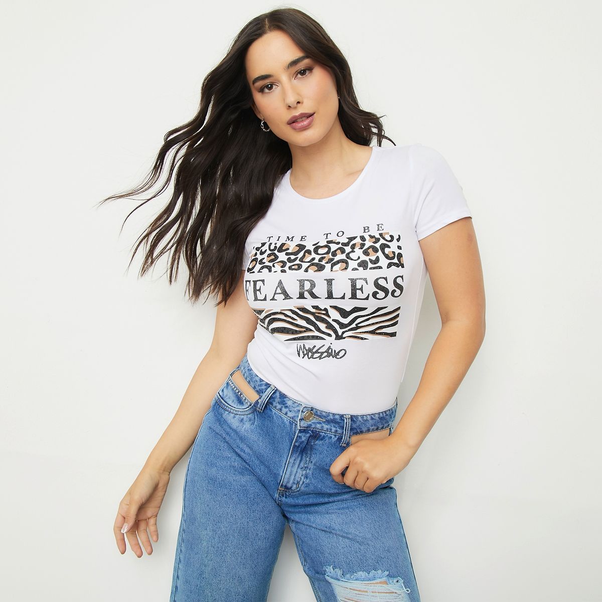 MOSSIMO - Polera Manga Corta Algodón Mujer Mossimo