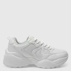 SYBILLA - Zapatillas Urbanas Plataforma Media Mujer Blancas