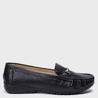 Mocasines Mujer Sintético Negros