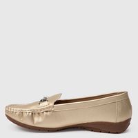 Mocasín Mujer Sintético con Taco Bajo