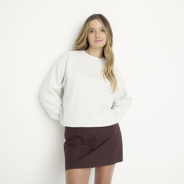 Polerón Algodón Cuello Redondo Mujer