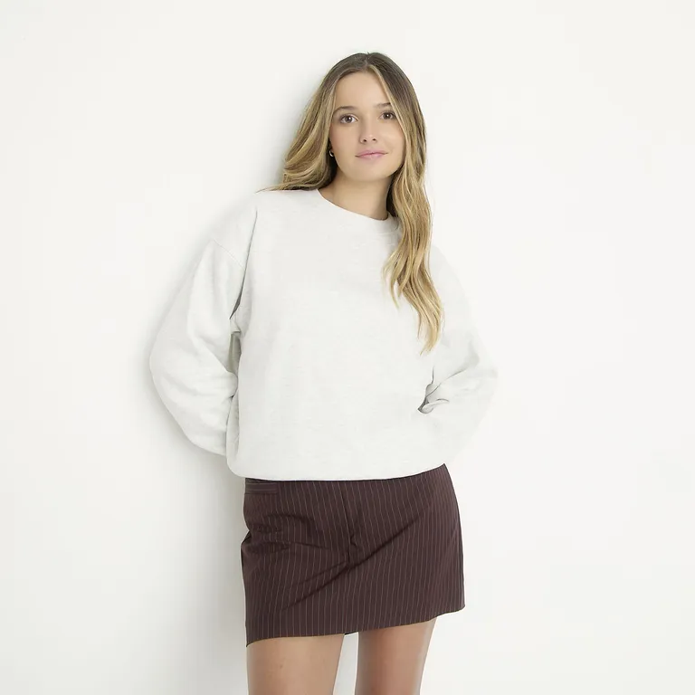 Polerón Algodón Cuello Redondo Mujer