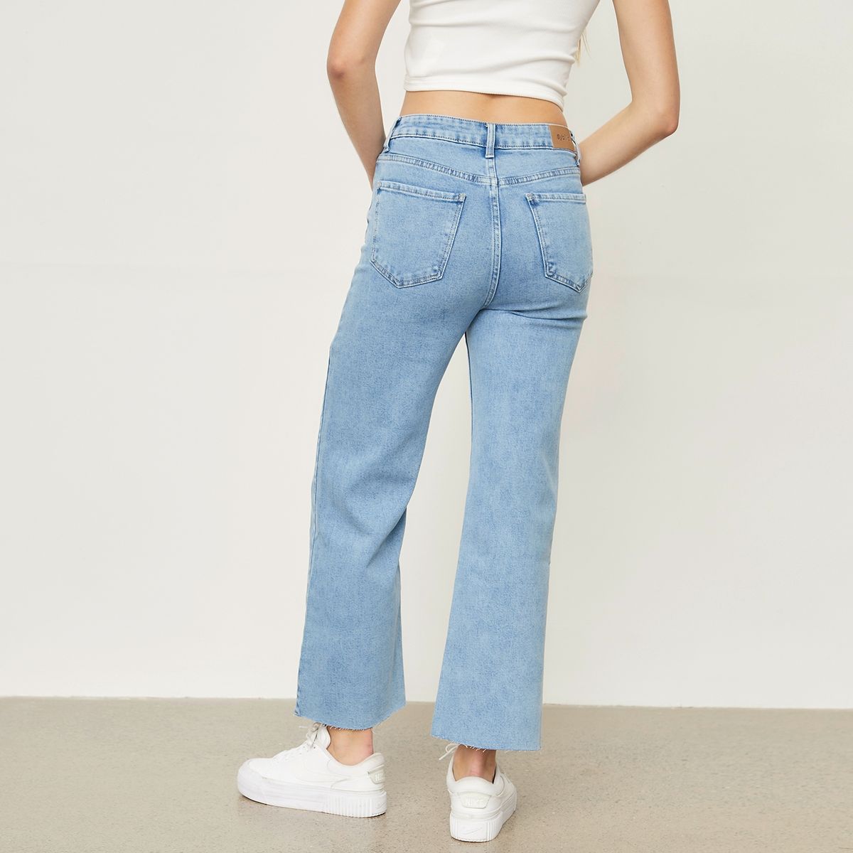 SYBILLA - Jeans Culotte Tiro Medio Mujer Sybilla