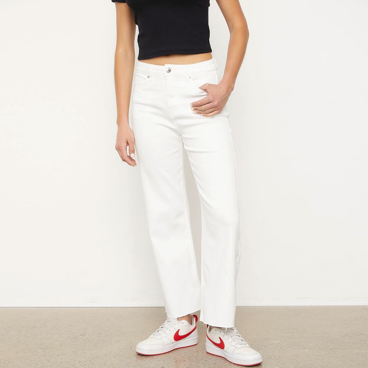 SYBILLA - Jeans Culotte Tiro Medio Mujer Sybilla