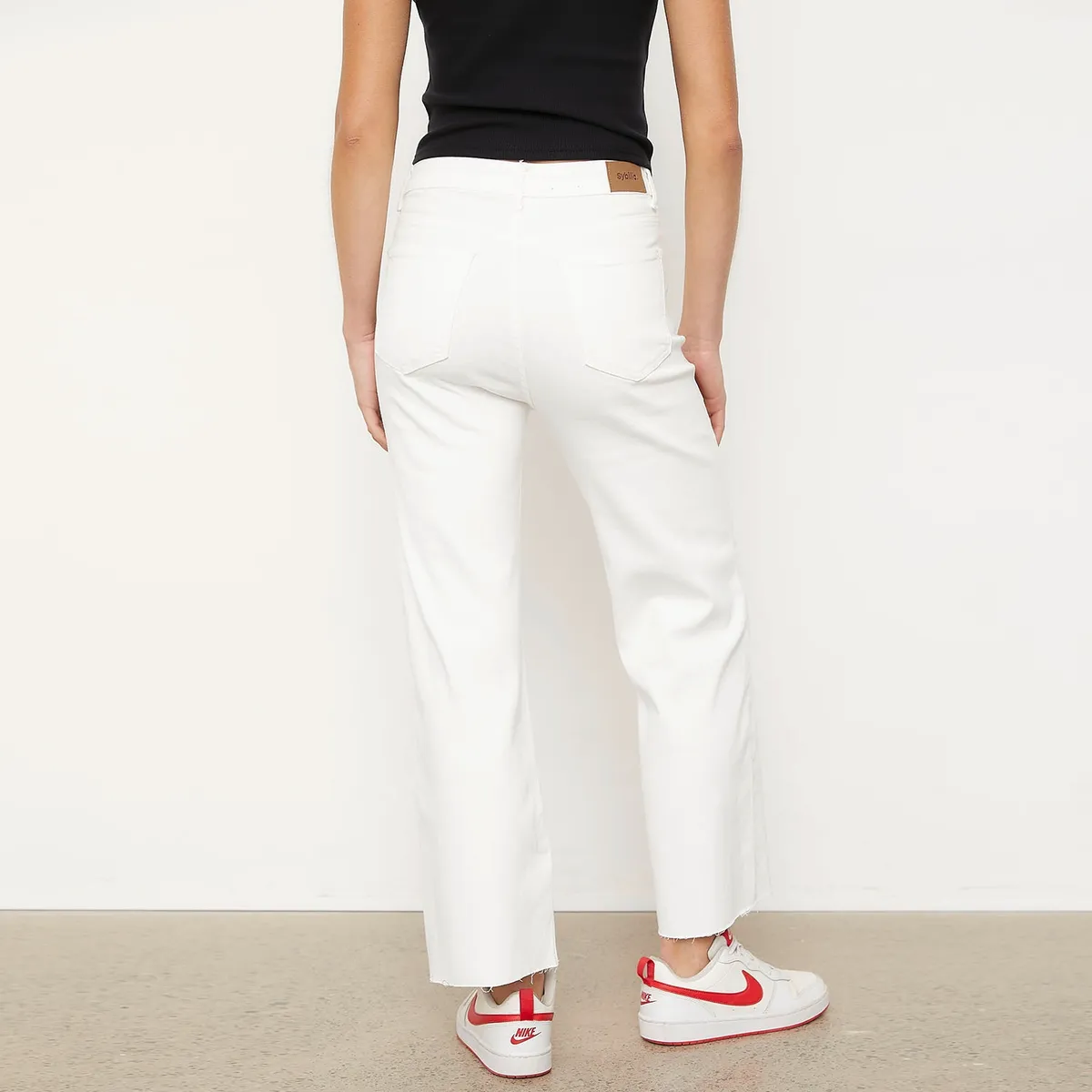 SYBILLA - Jeans Culotte Tiro Medio Mujer Sybilla