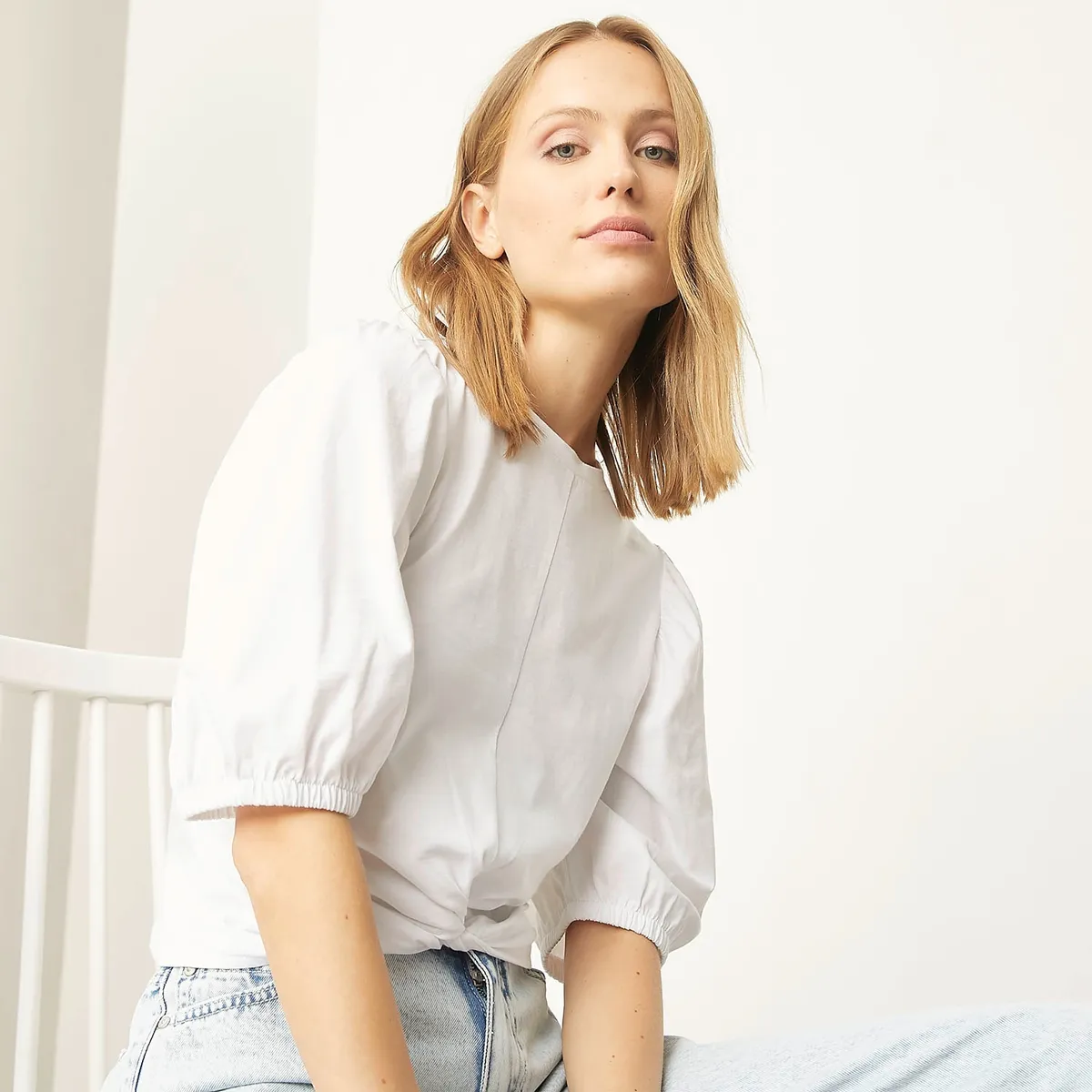 BASEMENT - Polera Fiesta Mujer Algodón