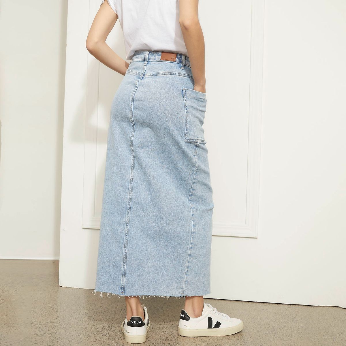 BASEMENT - Falda Midi Algodón Mujer Basement