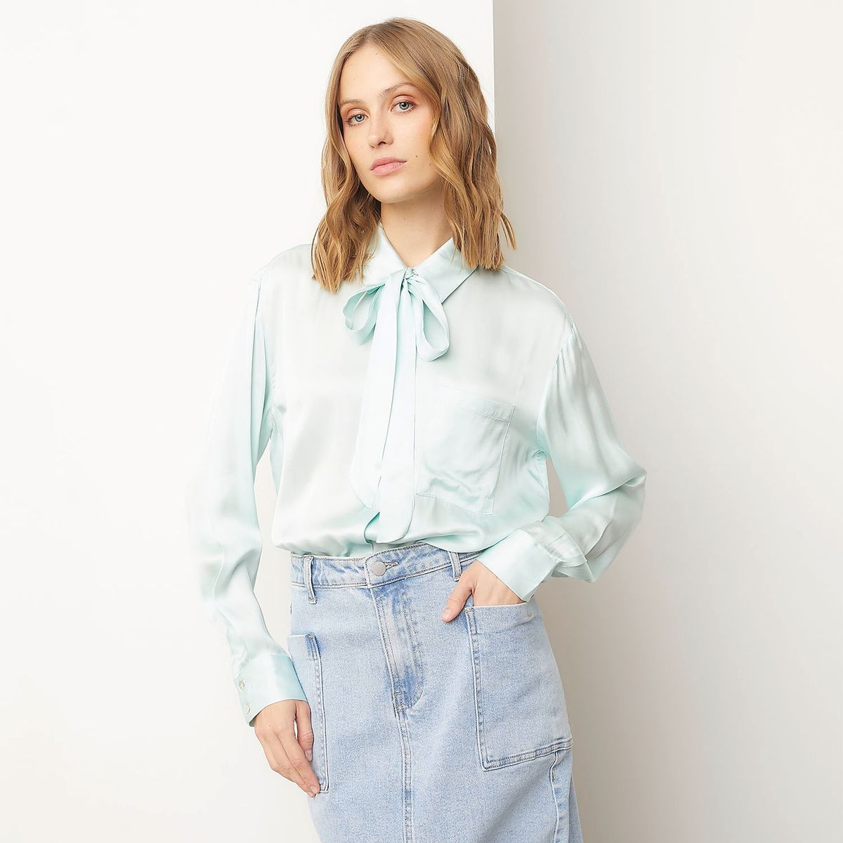 BASEMENT - Blusa Manga Larga Mujer Basement