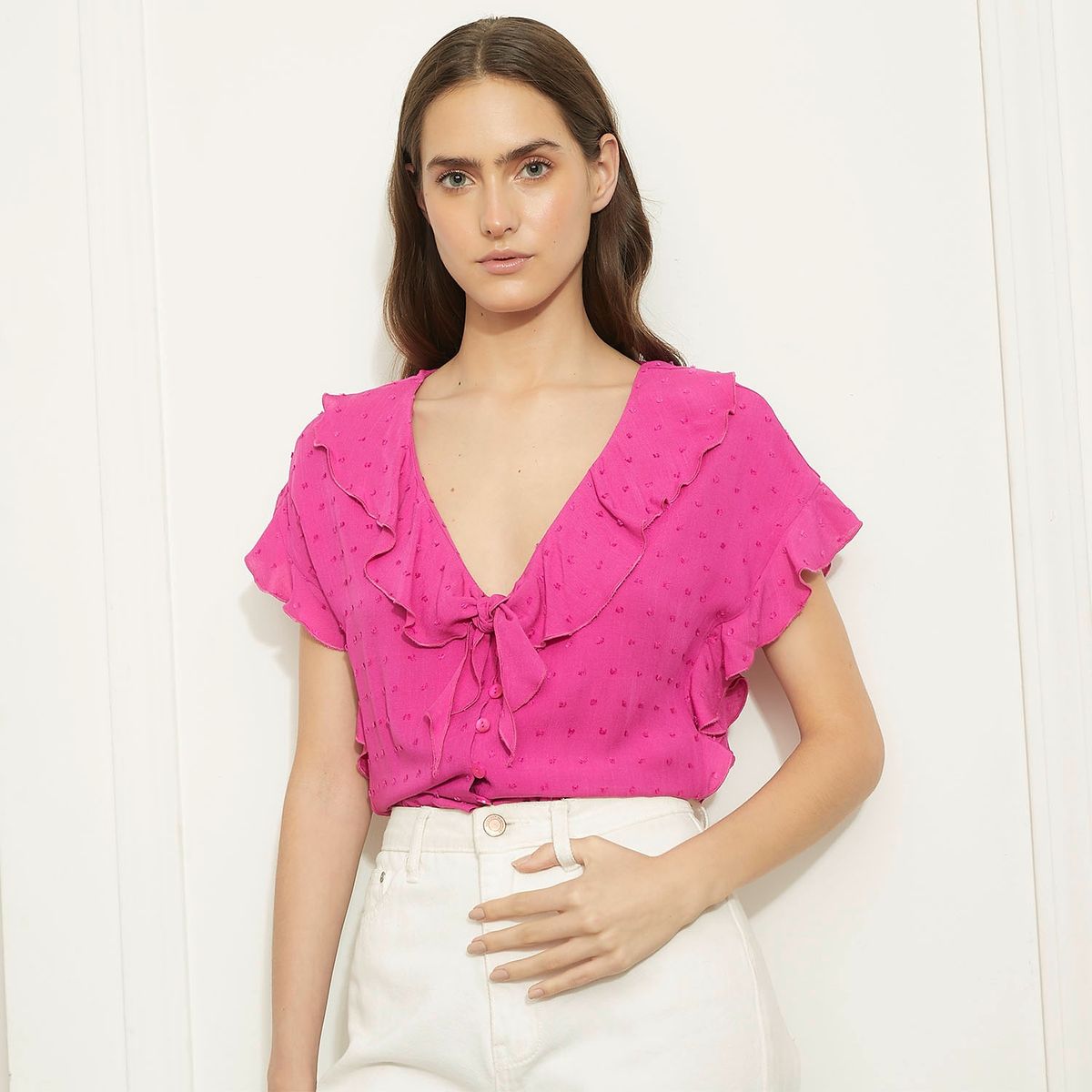 BASEMENT - Blusa Manga Corta Mujer Basement