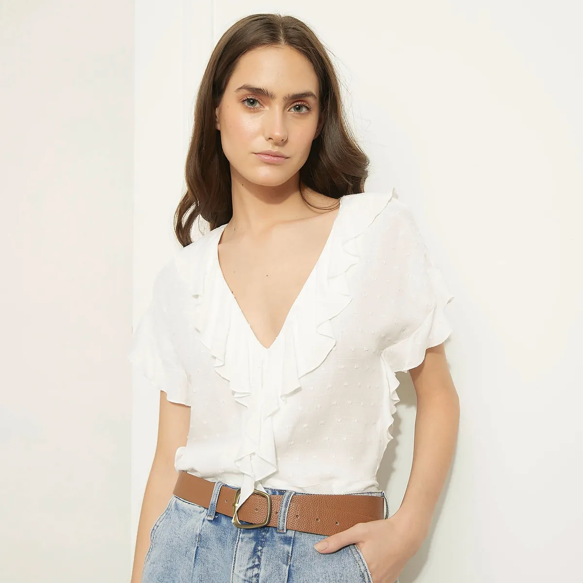 BASEMENT - Blusa Manga Corta Mujer Basement