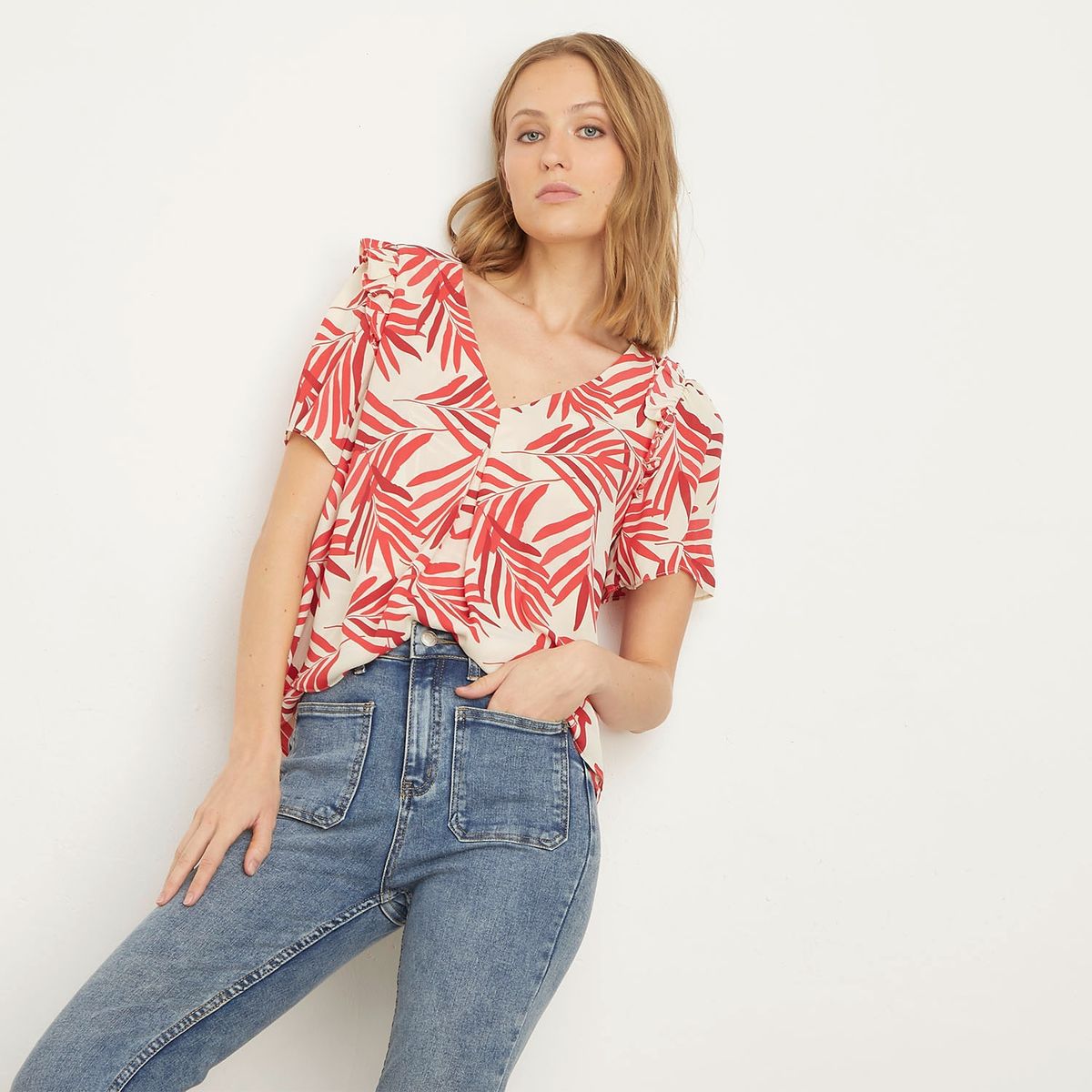 BASEMENT - Blusa Manga Corta Mujer Basement