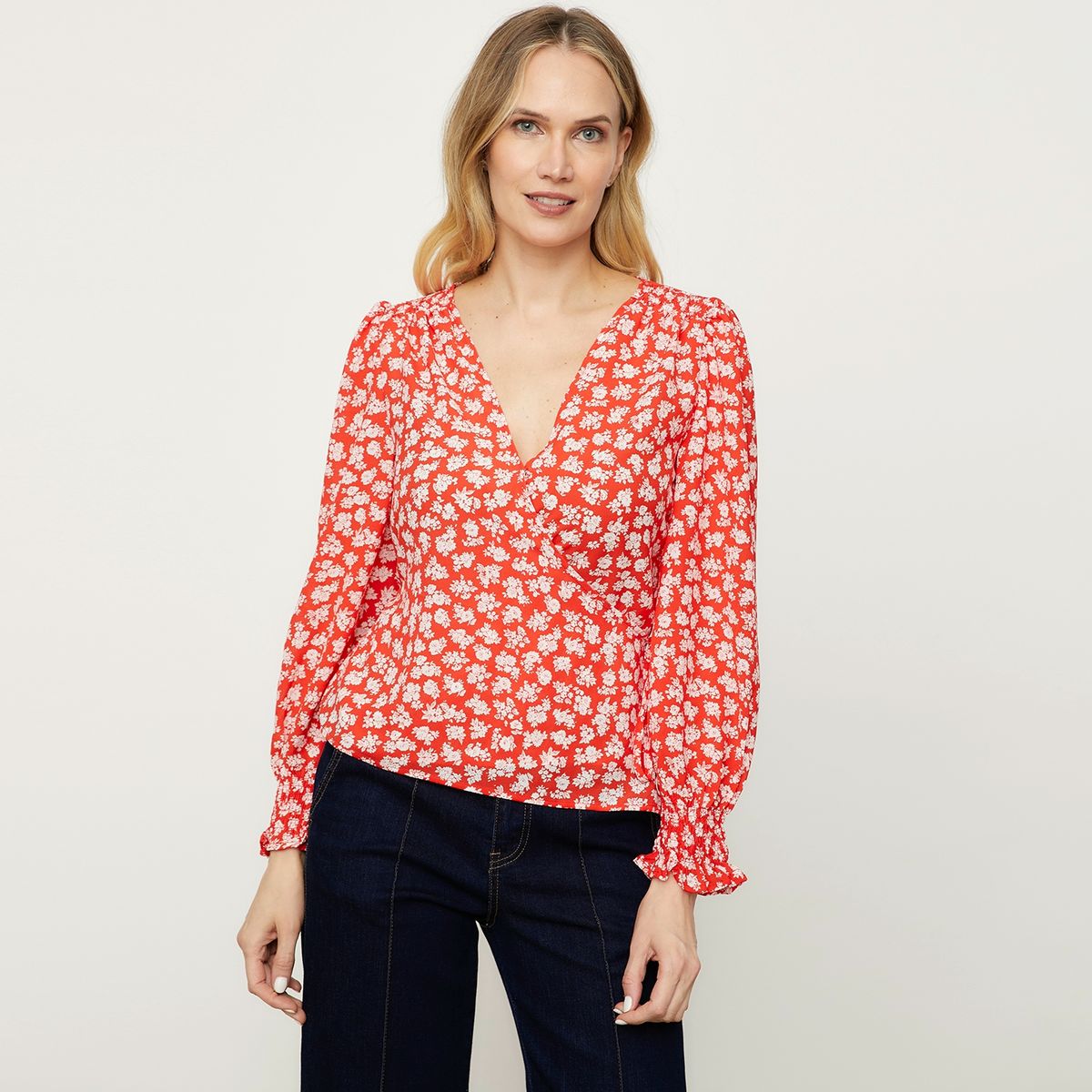 ELLE - Blusa Manga Larga Mujer Elle