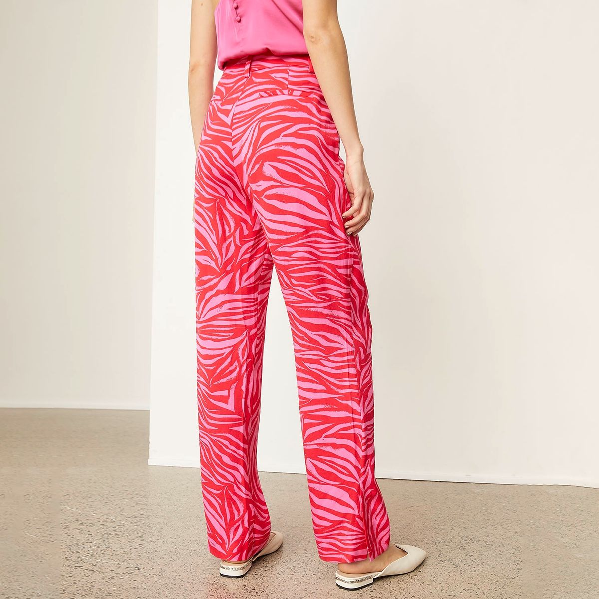 BASEMENT - Pantalón Straight Tiro Medio Mujer Basement