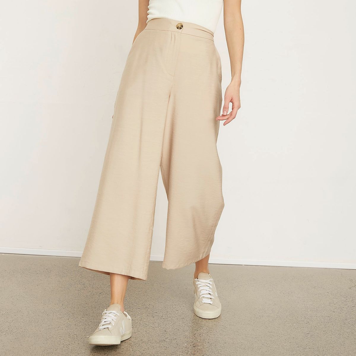 BASEMENT - Pantalón Culotte Tiro Medio Mujer Basement