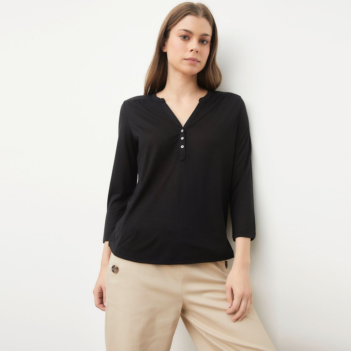 UNIVERSITY CLUB - Polera University Club Estampada Manga 3/4 Mujer