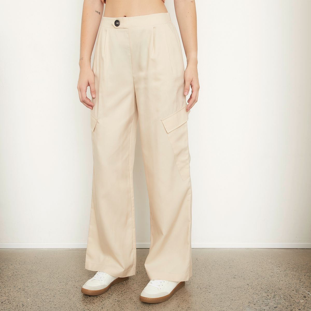 SYBILLA - Pantalón Cargo Tiro Alto Mujer Sybilla