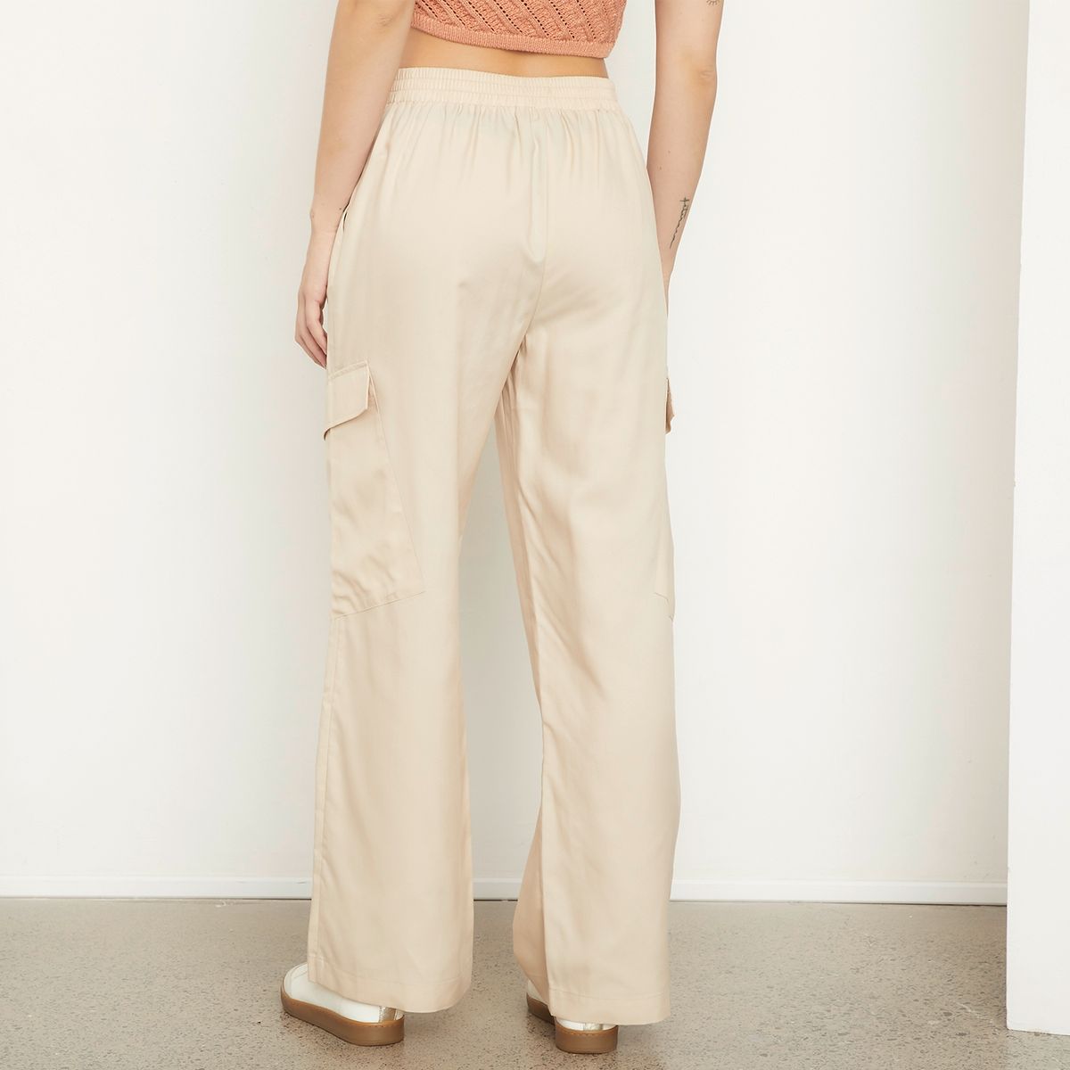 SYBILLA - Pantalón Cargo Tiro Alto Mujer Sybilla