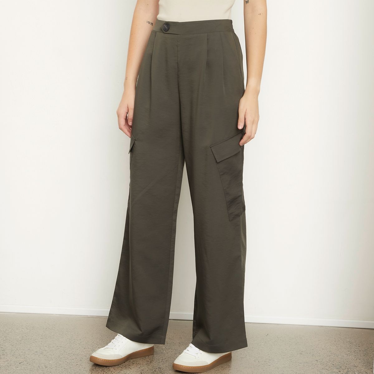 SYBILLA - Pantalón Cargo Tiro Alto Mujer Sybilla