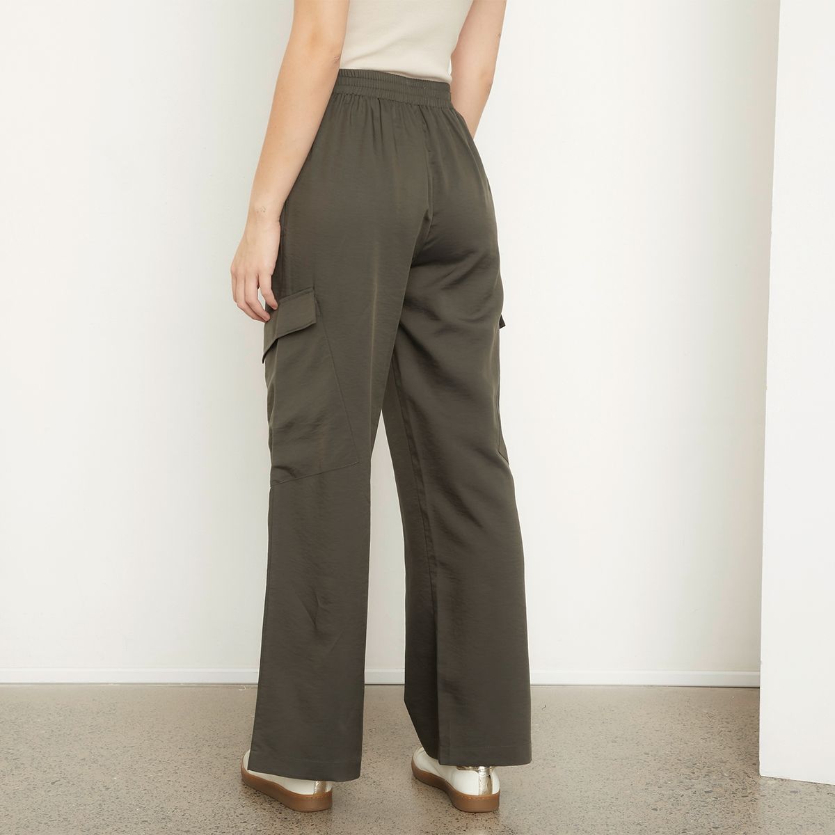 SYBILLA - Pantalón Cargo Tiro Alto Mujer Sybilla
