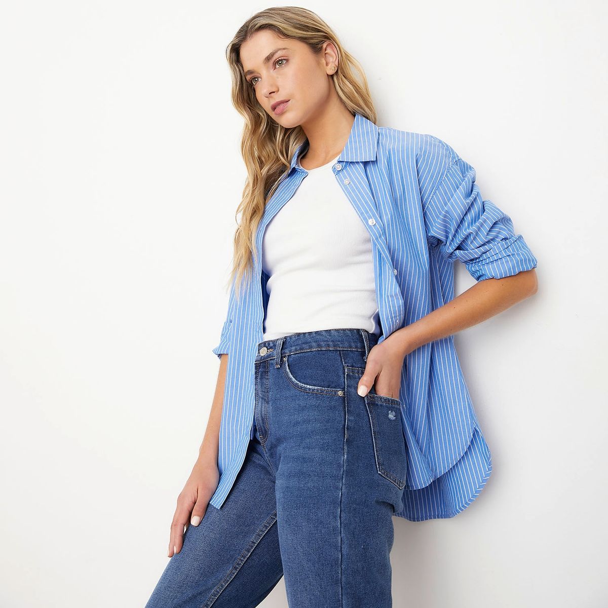 SYBILLA - Blusa Manga Larga Algodón Mujer Sybilla